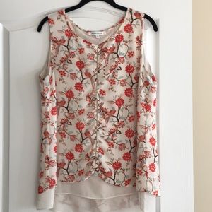 Sleeveless layered top